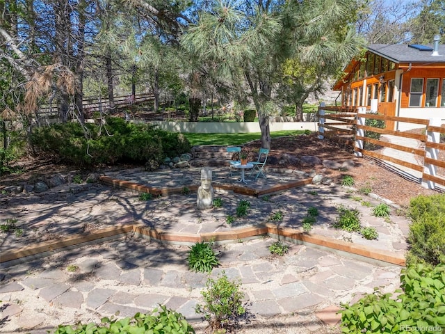 1669 Apple Valley Rd, Lyons, CO 80540 - view of patio / terrace featuring fence