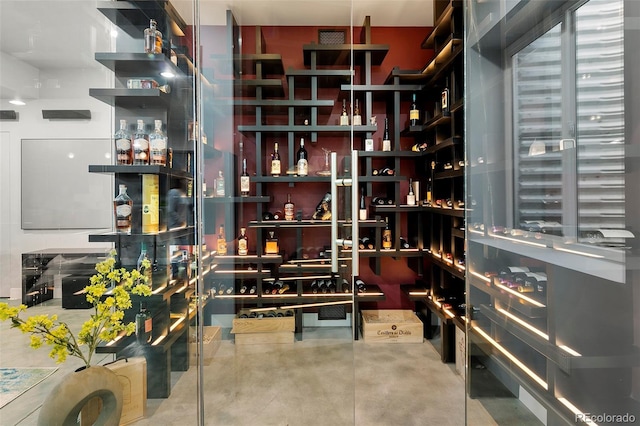 3453 Navajo St, Denver, CO 80211 - wine area with concrete floors