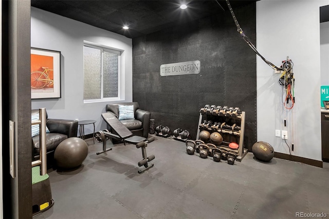 3453 Navajo St, Denver, CO 80211 - workout area featuring baseboards