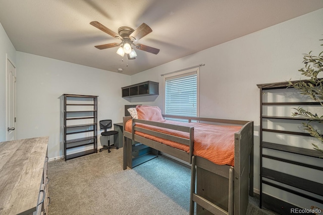 310 Chipeta Ave, Poncha Springs, CO 81242 - carpeted bedroom with ceiling fan