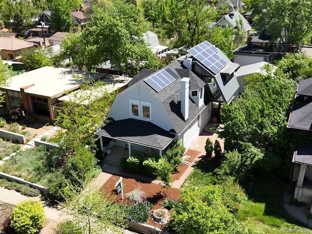 aerial perspective of suburban area