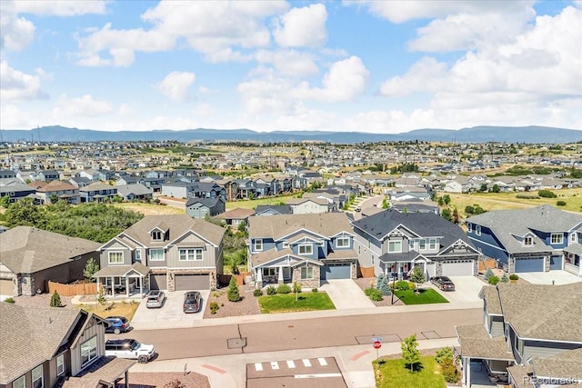 1721 Wingfeather Ln, Castle Rock, CO 80108 - aerial perspective of suburban area with a mountain backdrop