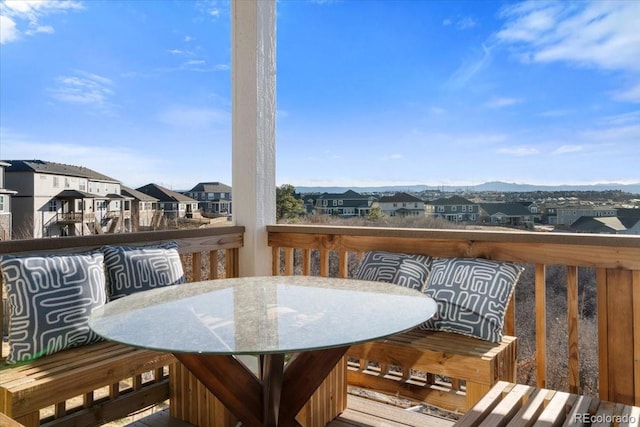 1721 Wingfeather Ln, Castle Rock, CO 80108 - balcony with a residential view and outdoor dining area