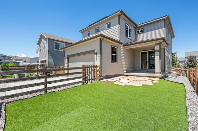 17970 E 106th Pl, Commerce City, CO 80022 - view of front of property featuring a fenced backyard, an attached garage, and a patio area