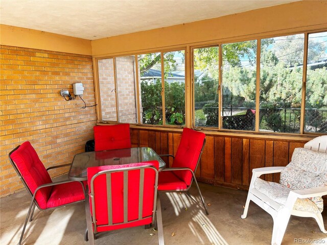 view of sunroom