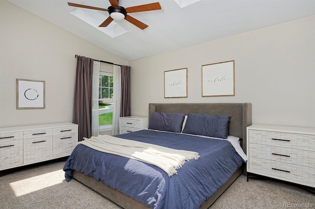 690 W Jamison Cir, Littleton, CO 80120 - bedroom featuring lofted ceiling, carpet floors, and a ceiling fan