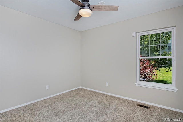 690 W Jamison Cir, Littleton, CO 80120 - empty room featuring carpet flooring, a ceiling fan, and baseboards