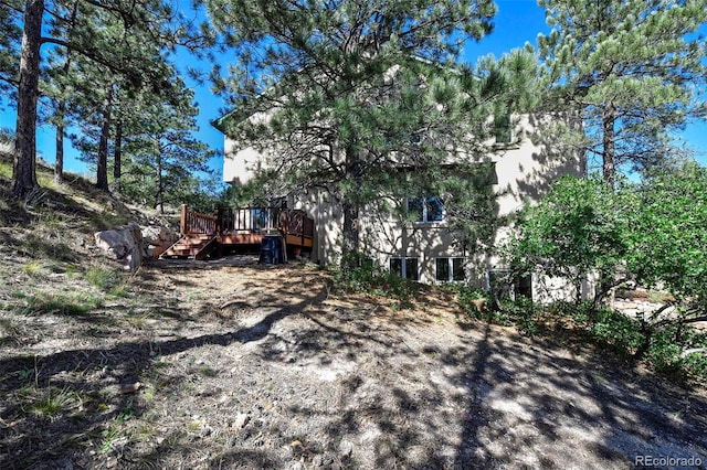 exterior space featuring a deck