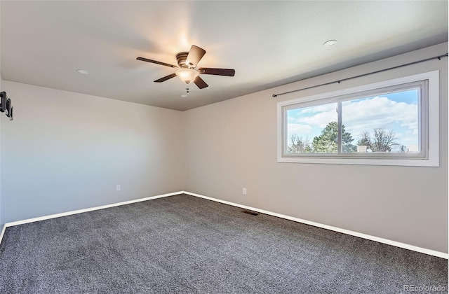 15139 E Wesley Ave, Aurora, CO 80014 - empty room with carpet floors, baseboards, ceiling fan, and recessed lighting