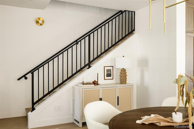 3932 Kalamath St, Denver, CO 80211 - staircase with wood finished floors and baseboards
