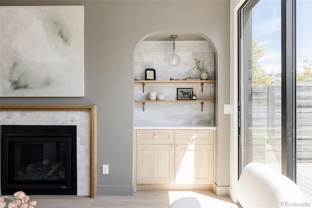 3932 Kalamath St, Denver, CO 80211 - living area with light wood finished floors and baseboards
