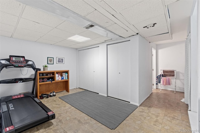 2092 S Helena St Unit C, Aurora, CO 80013 - workout area with a paneled ceiling