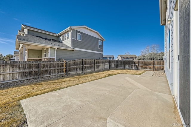 view of patio / terrace with a fenced backyard