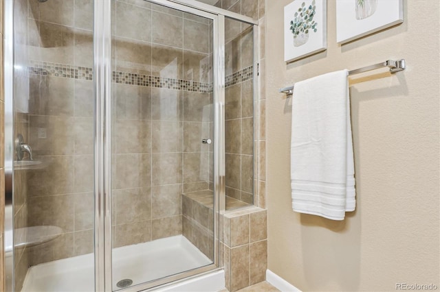 bathroom with walk in shower