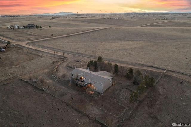 bird's eye view featuring a rural view