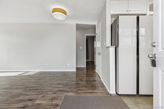 interior space featuring dark wood-type flooring