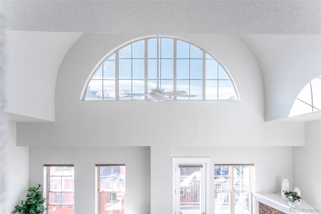 details featuring a textured ceiling