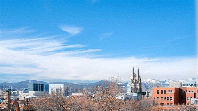 view of city featuring a mountain view