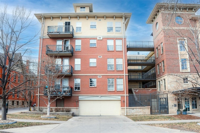 view of building exterior with a garage