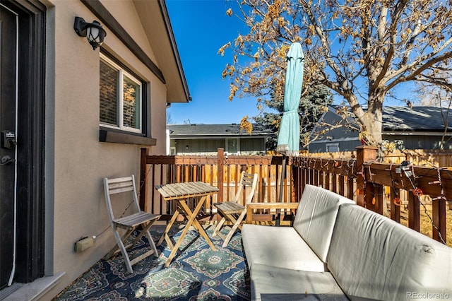 wooden deck with fence