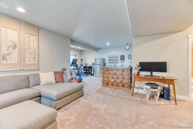 2347 S Loveland St, Lakewood, CO 80228 - carpeted living room with recessed lighting and baseboards