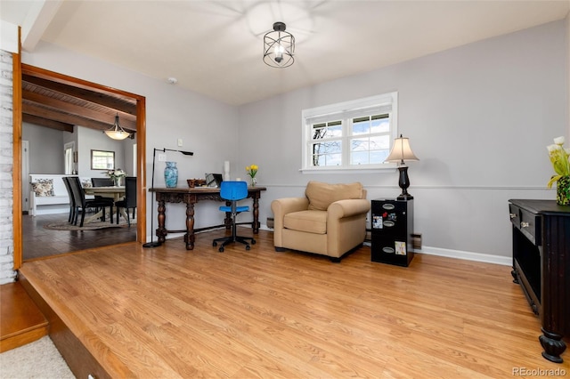 10220 W Montgomery Ave, Littleton, CO 80127 - office space featuring light wood finished floors and beam ceiling