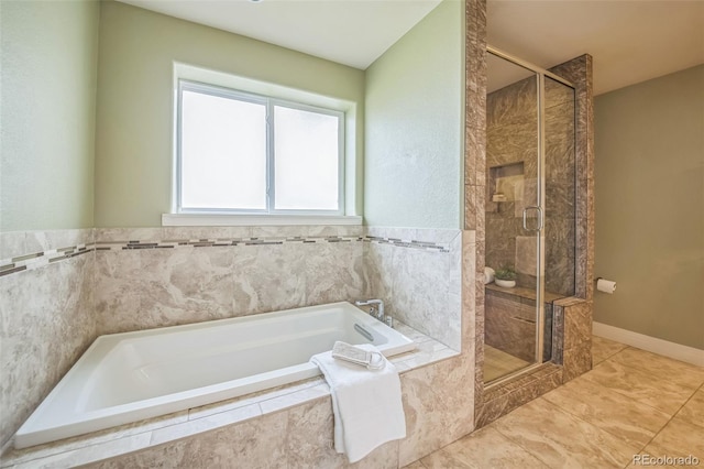 2539 N York St, Denver, CO 80205 - bathroom with a stall shower and a garden tub