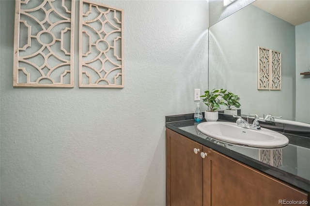 2539 N York St, Denver, CO 80205 - bathroom with a textured wall and vanity