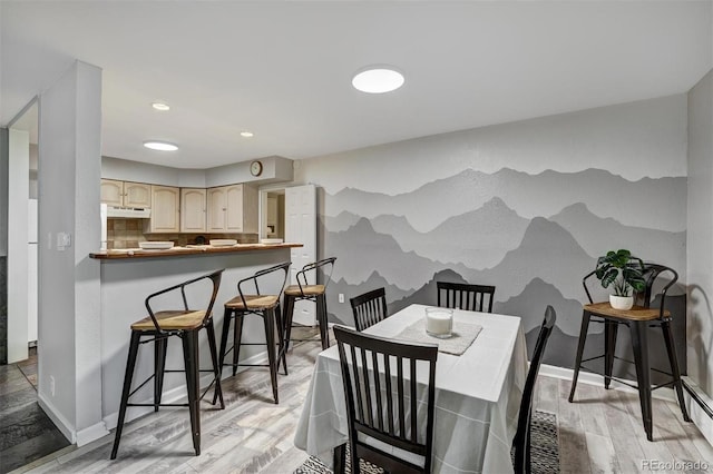 891 Fairview Blvd Unit 20, Breckenridge, CO 80424 - dining area with light wood-style floors and recessed lighting