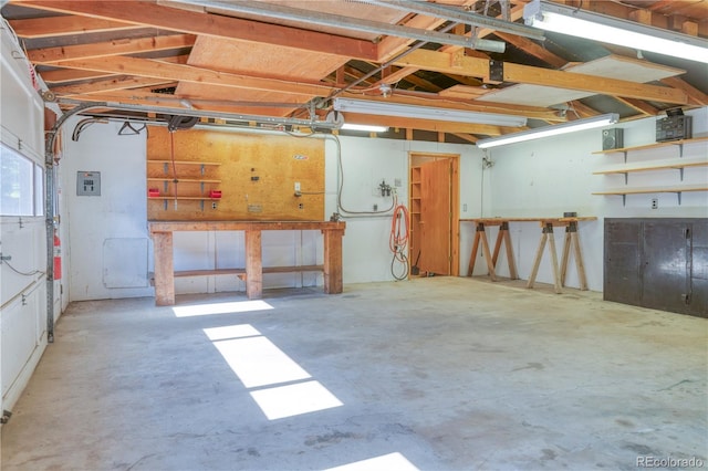 3230 Balsam St, Wheat Ridge, CO 80033 - garage with a workshop area and electric panel
