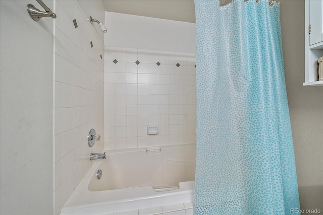 bathroom featuring shower / bath combination with curtain