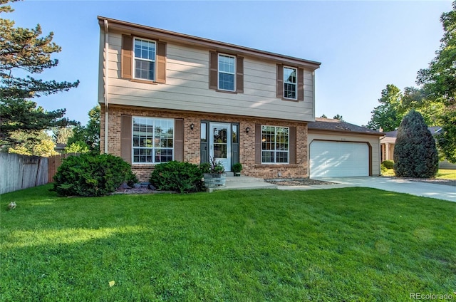 8538 W Glasgow Pl, Littleton, CO 80128 - view of front of property with a garage, driveway, and brick siding