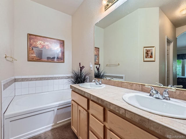 6626 S Reed Way Unit A, Littleton, CO 80123 - full bathroom featuring double vanity and a garden tub