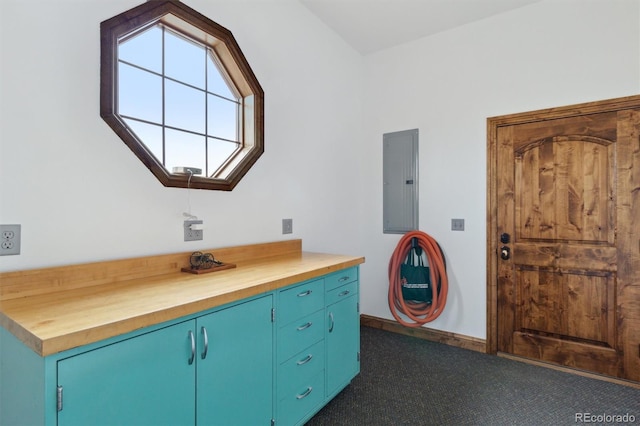 bathroom featuring electric panel