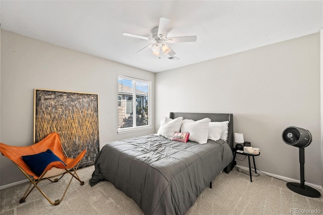 1929 Baguette Dr, Castle Rock, CO 80108 - bedroom with carpet flooring, baseboards, and a ceiling fan