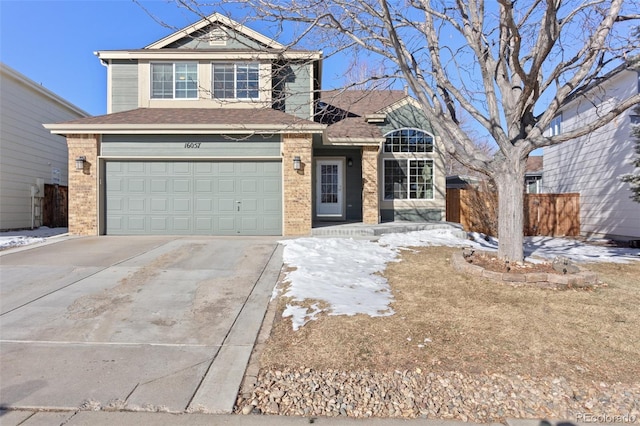 front facade featuring a garage