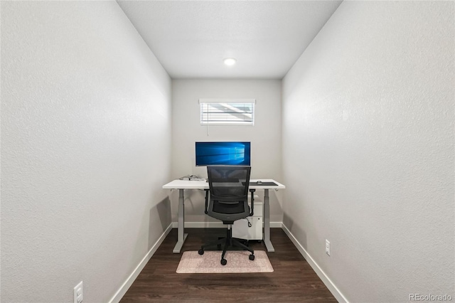 office featuring dark hardwood / wood-style floors