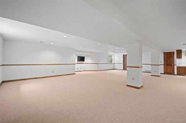 4161 W Lake Cir N, Littleton, CO 80123 - finished basement featuring recessed lighting, baseboards, and carpet