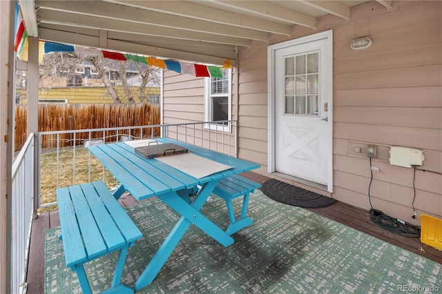 view of patio / terrace featuring outdoor dining space