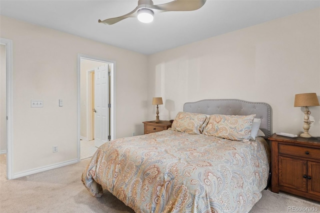 3000 E 112th Ave Unit 102, Northglenn, CO 80233 - bedroom with light colored carpet and a ceiling fan