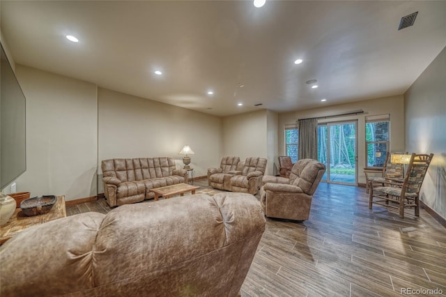 25735 County Road 295, Nathrop, CO 81236 - living room with recessed lighting and wood finished floors
