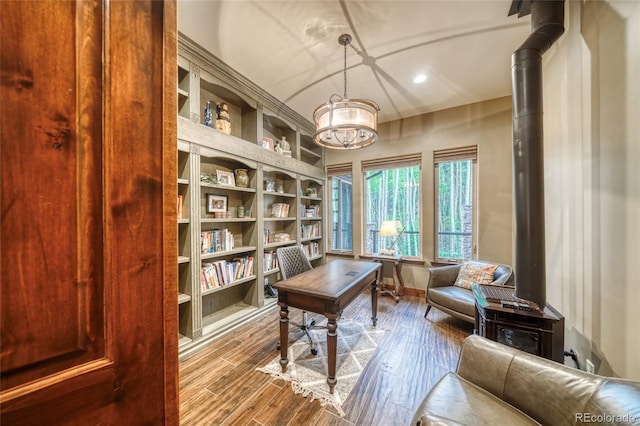 25735 County Road 295, Nathrop, CO 81236 - office with wood finished floors and recessed lighting