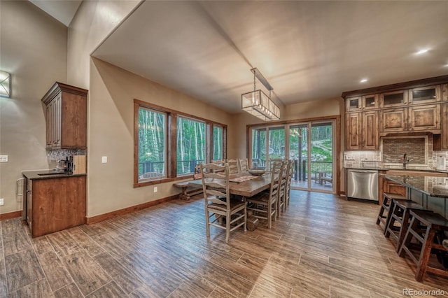 25735 County Road 295, Nathrop, CO 81236 - dining space with wood finished floors, plenty of natural light, and recessed lighting