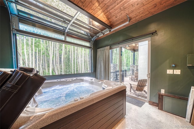 25735 County Road 295, Nathrop, CO 81236 - bathroom featuring wooden ceiling and vaulted ceiling