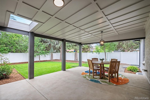 2998 S Adams St, Denver, CO 80210 - fenced backyard with a patio area and outdoor dining space