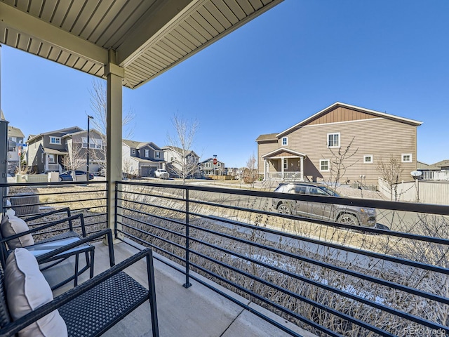 balcony with a residential view