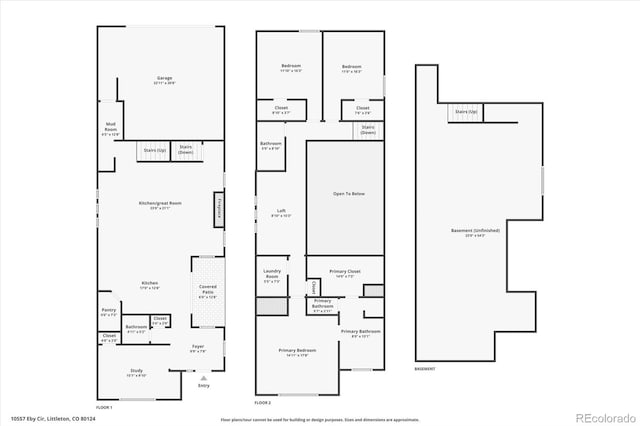 10557 Eby Cir, Lone Tree, CO 80124 - view of floor plan / room layout
