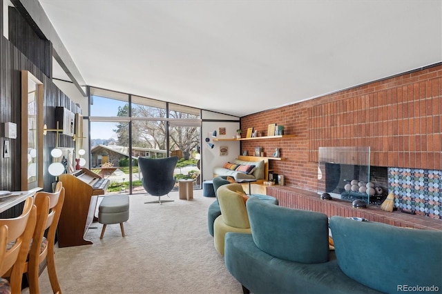 3895 Chimayo Rd, Littleton, CO 80123 - living room with vaulted ceiling and carpet floors