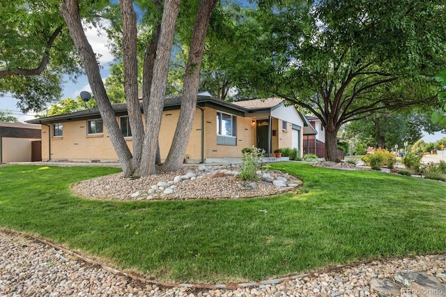 6290 Quail St, Arvada, CO 80004 - single story home with a garage, a front lawn, and brick siding