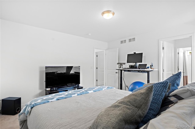 view of carpeted bedroom